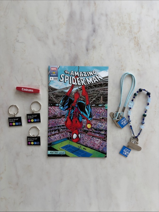 US Open Other - US Open Tennis VIP Merch Bundle – Spider-Man Comic, Phone Chains & Racket Clip